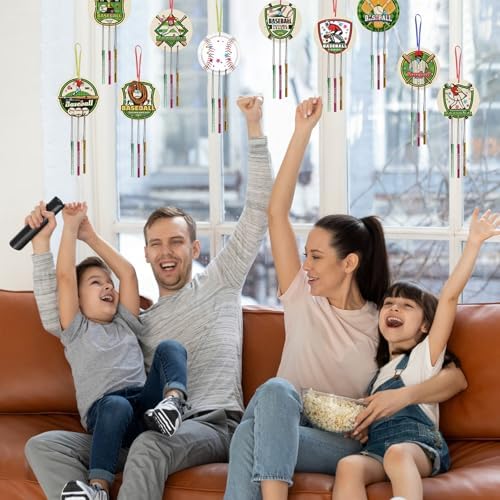 Fennoral 9 Pack Wooden Wind Chime Kit for Kids DIY Craft