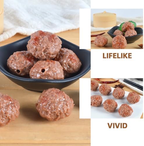 Abaodam Artificial Beef Meatballs 8Pcs Play Food Decoration
