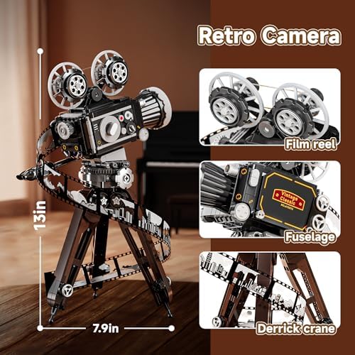 Retro 3 in 1 Camera Building Set for Adults