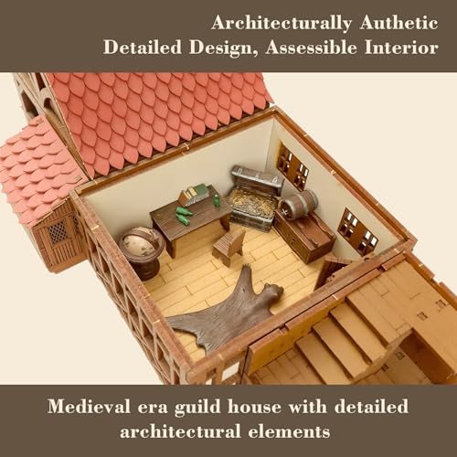 DIY Wooden Guild Hall Building Kit for Teens and Adults
