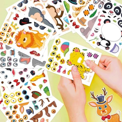 48 Sheets Safari Animal Stickers for Kids Ages 3
