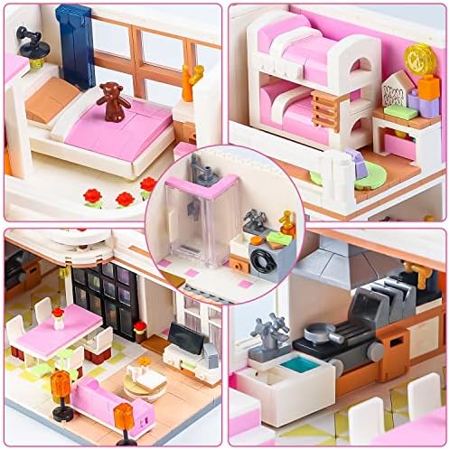 PinkBee Friends Duplex Apartment Building Blocks Set 1221 PCS
