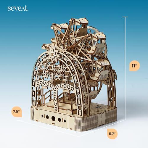 Mechanical 3D Wooden Ferris Wheel Puzzle for Teens and Adults