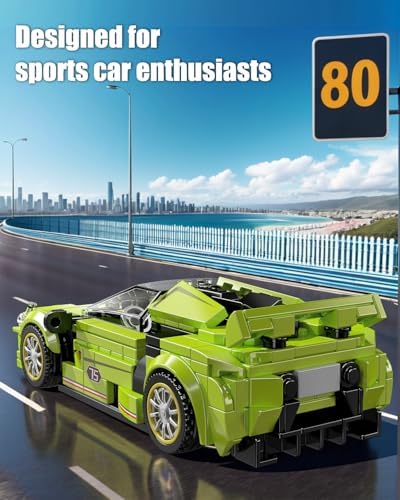 TYCOLE Super Sports Car Building Block Set with Display Case 323pcs