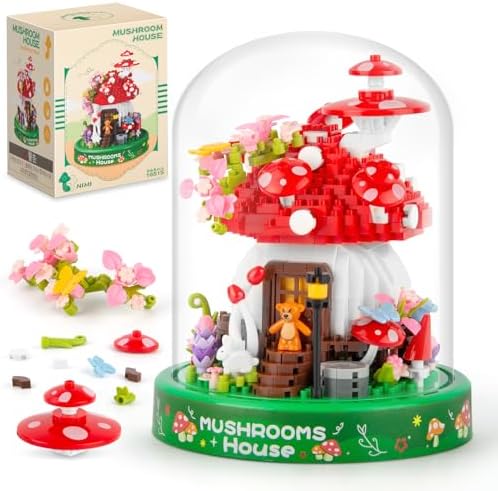 Mushroom House Building Set for Kids and Adults 8