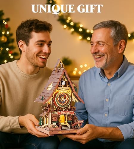 ROKR Cuckoo Clock 3D Wooden Puzzle Kit for Adults