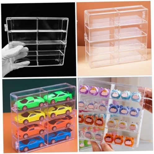 2pcs Display Case for Model Cars and Collectibles Organizer