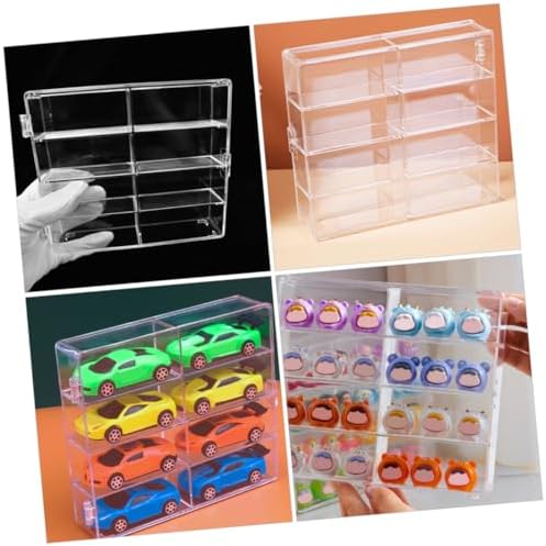 Homoyoyo 2pcs Compartment Display Case for Collectibles and Car Models