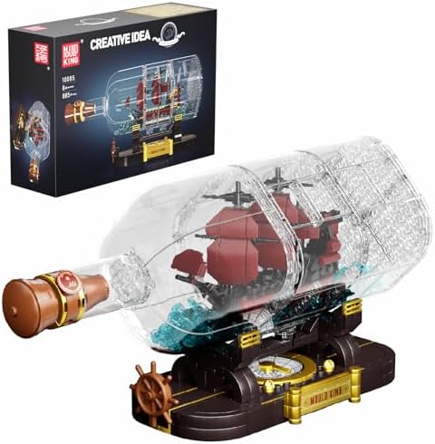 Mould King Pirate Ship in a Bottle Building Blocks Set