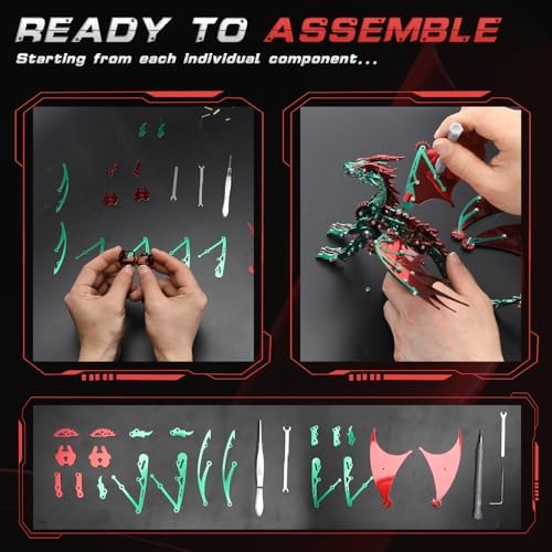 3D Metal Dragon Puzzle Building Set for Adults