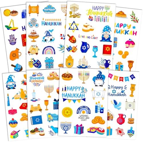 JULMELON 240 PCS Hanukkah Sticker Set for Kids