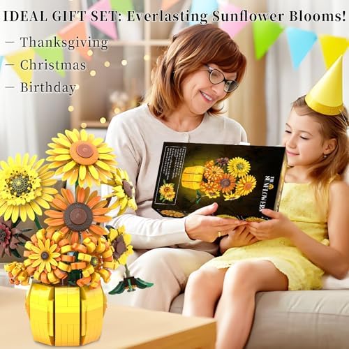 Van Gogh Inspired Sunflower Building Blocks Set for Adults 1009PCS 11002