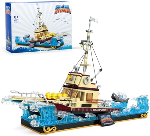 UROINT Shark Ship Building Block Set 1109 Pieces