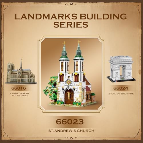 Reobrix St Andrews Church Building Kit with LED Lights
