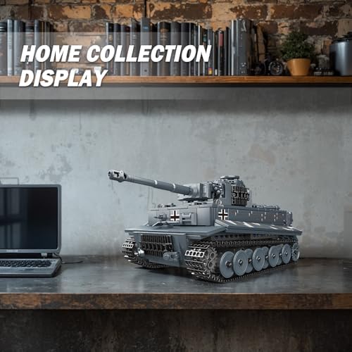 Military Tiger Tank Building Set - 800 Piece Remote Control Toy
