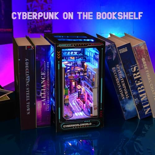 Cyberpunk Book Nook Kit with LED Lights