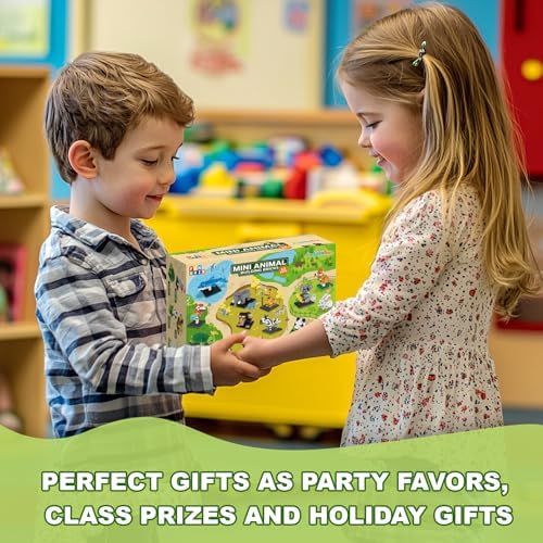 FUN LITTLE TOYS Mini Animal Building Blocks 12Pack Party Favor