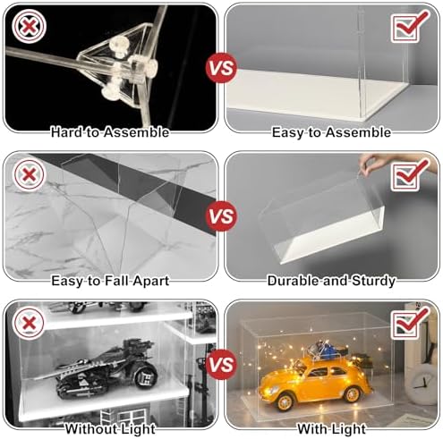 LANSCOERY Acrylic Display Case for Collectibles