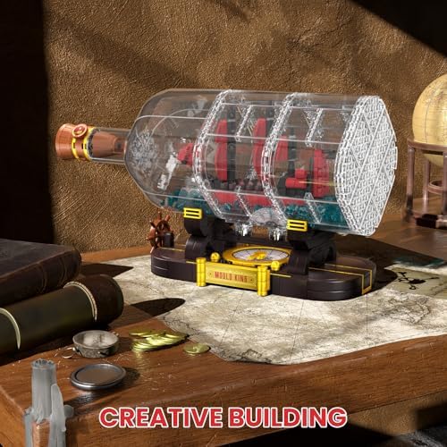 Mould King Pirate Ship in a Bottle Building Blocks Set