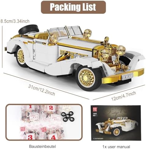 Mould King 10003 Classic Car Building Kit 868 Pieces Static Version