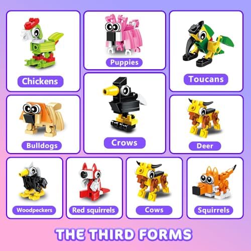 HOGOKIDS 60 Piece Animal Building Blocks Party Favors for Kids