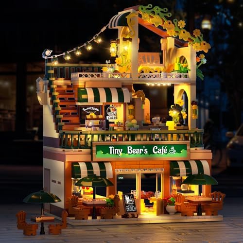 City Coffee House Building Set with Light 1173 PCS