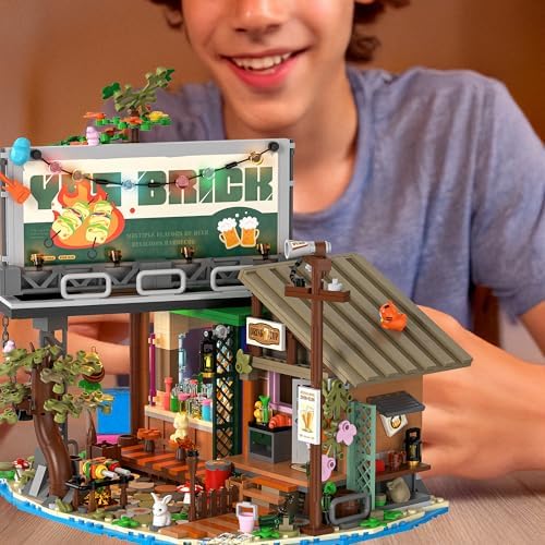 Pier Bar Mini Building Blocks Set with LED Light - 1108PCS