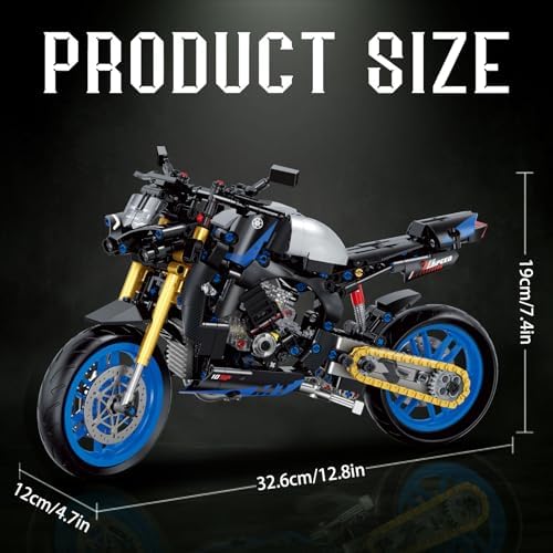 MJDDJA 18 Motorcycle Building Set for Adults