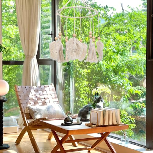 Boho Crib Mobile with Neutral Soothing Tones