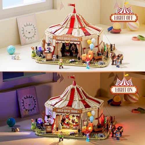 Travelling Circus Lighting Building Set - The Wild West Show 1962 Pcs