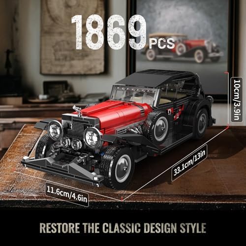 Mould King 10114 Classic Car Building Blocks Set 1308 Pieces