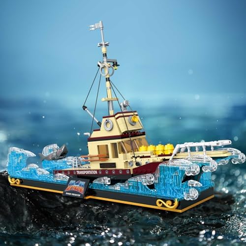 UROINT Shark Ship Building Block Set 1109 Pieces