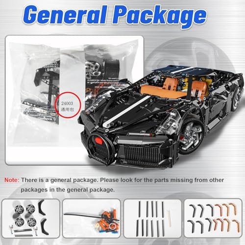 Bugatti La Voiture Noire 110 Scale Building Blocks Set for Adults