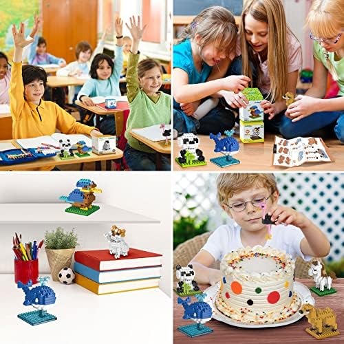 FUN LITTLE TOYS Mini Animal Blocks Set for Kids