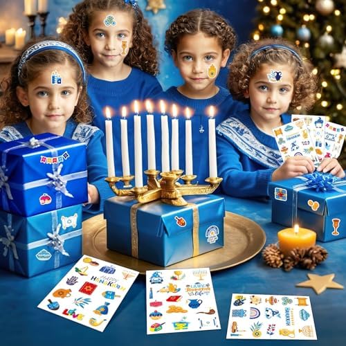 JULMELON 240 PCS Hanukkah Sticker Set for Kids