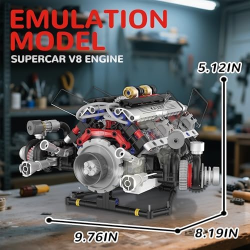 V8 Engine Building Set with App Control and Light