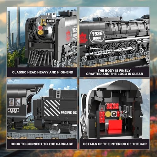 Reobrix Steam Train Building Block Toy Collectible Model Set