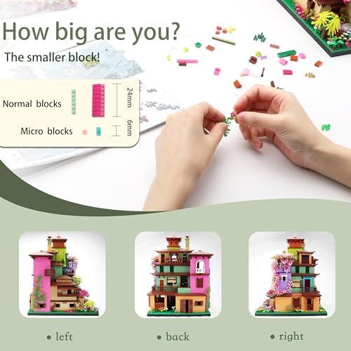 Kurimiaro Architecture Cherry Blossom Villa Building Blocks Set for Girls 14 7080PCS