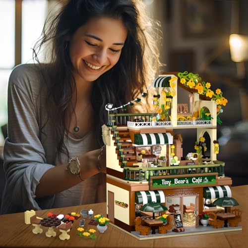 City Coffee House Building Set with Light 1173 PCS