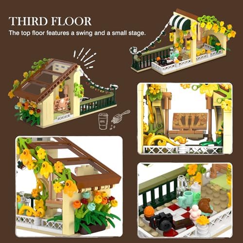 City Coffee House Building Set with Light 1173 PCS