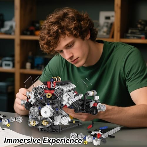 V8 Engine Building Set with App Control and Light