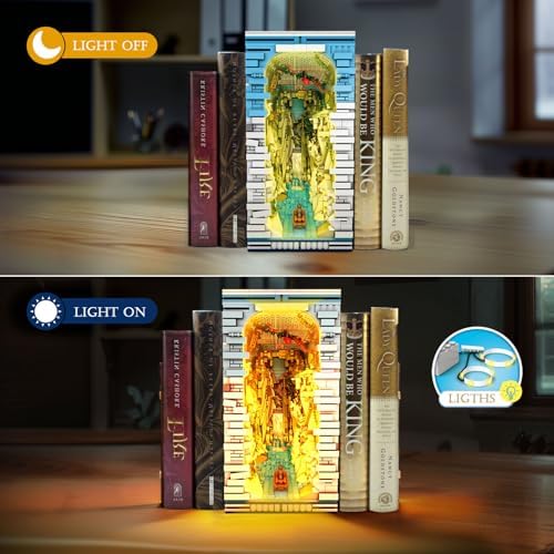 Reobrix Books of the Kings Bookshelf Set with Light