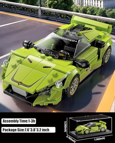 TYCOLE Super Sports Car Building Block Set with Display Case 323pcs
