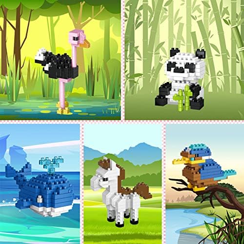 FUN LITTLE TOYS Mini Animal Blocks Set for Kids