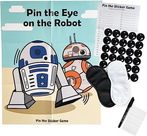 Pin The Sticker Game Birthday Party Decorations