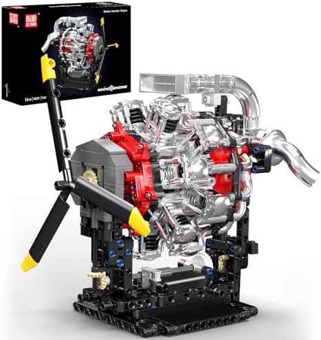 Mould King 7-Cylinder Radial Aircraft Engine Building Kit
