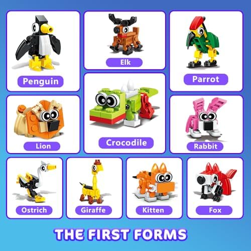 HOGOKIDS 60 Piece Animal Building Blocks Party Favors for Kids