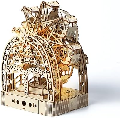 Mechanical 3D Wooden Ferris Wheel Puzzle for Teens and Adults