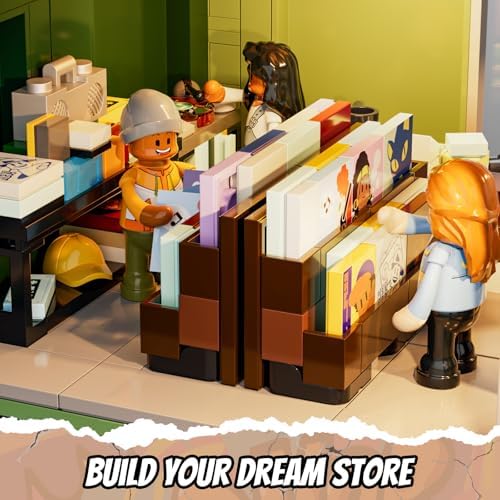 FUNWHOLE Record Store Building Bricks Set 1980 Pcs