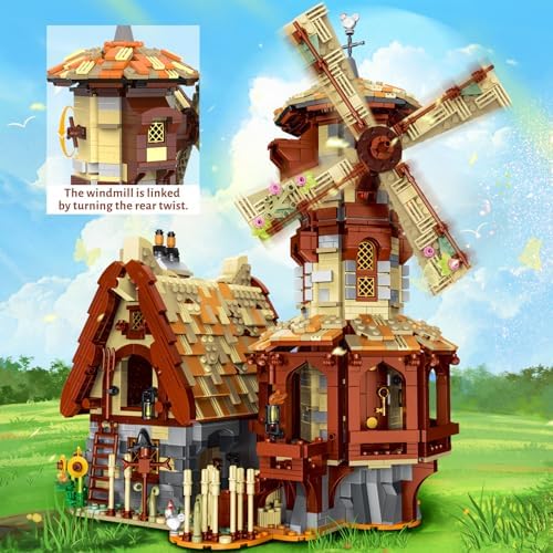 JMBricklayer Medieval Windmill Building Set for Adults